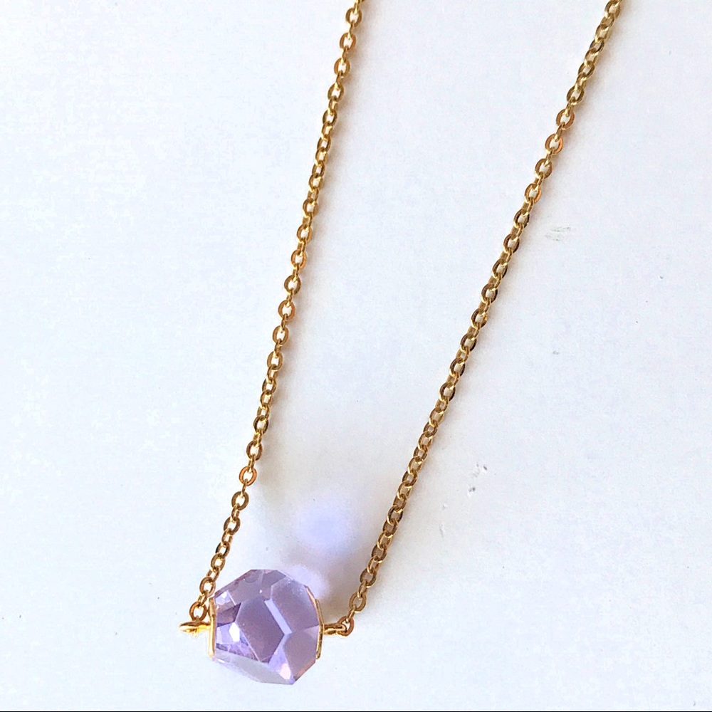 Swarovski Amethyst Gold Choker Necklace